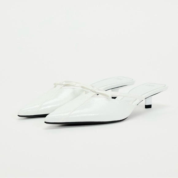 ZARA HEELED MULES WITH BOW - Picture 3 of 4
